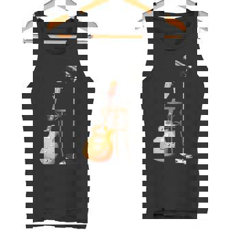 Guitar Tshirts Acoustic Guitar Rock On Guitar Neck Guitar Tank Top - Monsterry