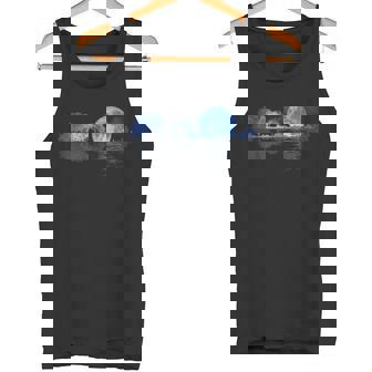 Guitarra Naturaleza Luna Estilo Retro Guitarrista Camiseta sin mangas - Regaloses