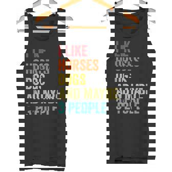 Me Gustan Los Caballos Perros Y Talez 3 Personas Amantes De Los Caballos Ecuestres Camiseta sin mangas - Regaloses