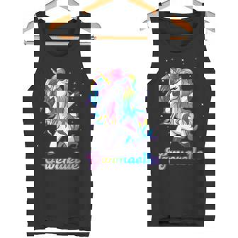 Gwenaelle Dabbing Licorne Arc-En-Ciel Nom Personnalisé Débardeur e - Cadeauxyz