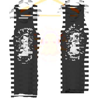 Halloween Audiologist Cute Ghost Spooky Audiology Tank Top - Monsterry