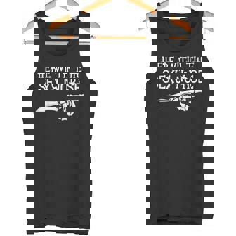 Halloween Couple Costume Skeleton Here With The Sexy Nurse Tank Top - Monsterry