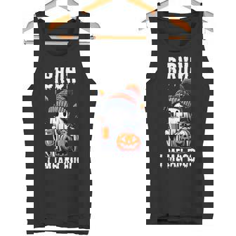 Halloween Cute Ghost Bruh I Mean Boo Jackolantern Bats Tank Top - Monsterry