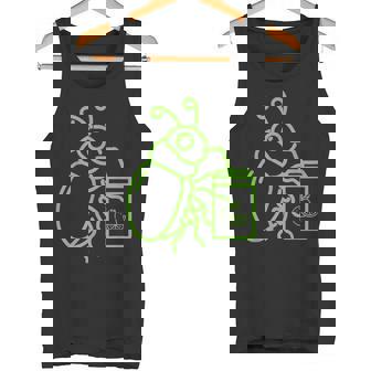 Halloween Graphic Green Halloween Beetle Drink Juice Tank Top - Monsterry