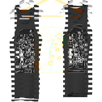 Halloween Skeleton Christmas Tree Pumpkin Spooky Cute Tank Top - Monsterry