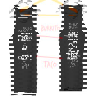 Halloween Trick Or Treat Burrito Or Taco Joke Shirt Tank Top - Monsterry