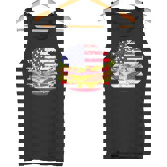 Hamburger Usa Flag 4 De Julio Bbq Camiseta sin mangas - Regaloses