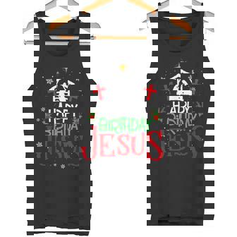 Happy Birthday Jesus Christian Christmas Holiday Tank Top - Monsterry