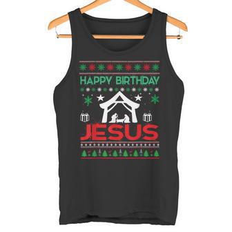 Happy Birthday Jesus Ugly Christmas Jumper Tank Top - Geschenkecke