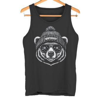 Hardy Bear With Hat Ski Snowboard Ski Party Winter Tank Top - Geschenkecke