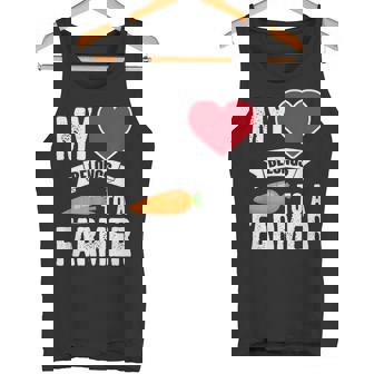 Heart Belongs To A Vegetable Farmer Spouse Wife Tank Top - Monsterry