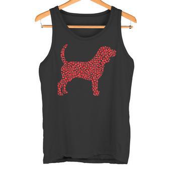 Heart Dog Lover Beagle Puppy Valentines Day Tank Top - Monsterry