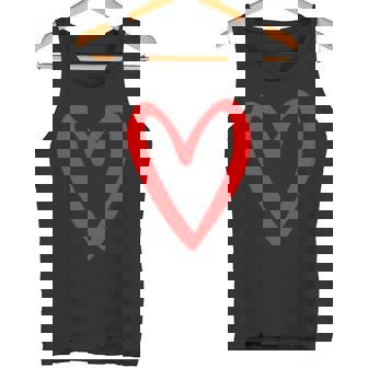 Heart Love Retro Vintage Tiny Red Heart Valentine's Day Tank Top - Monsterry