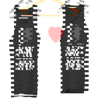 I Heart Love Scary Movies Horror Thriller Suspense Tank Top - Monsterry