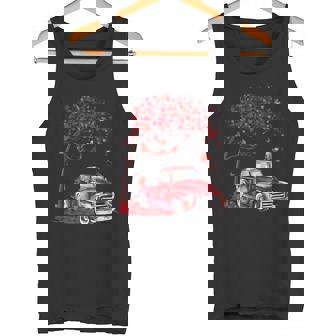 Heartwarming Cardinal With Vintage Red Truck Under Tree Tank Top - Monsterry