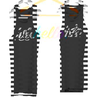 HELLO SUMMER HELLO SUNSHINE HELLO WEEKEND HELLO SCHOOL Tank Top - Monsterry