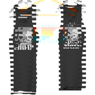Hemet California Retro 80S Bigfoot Mountains Débardeur e - Cadeauxyz