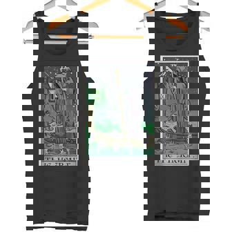 The Hermit Tarot Card Gothic Halloween Grim Reaper Horror Tank Top Tank Top - Monsterry