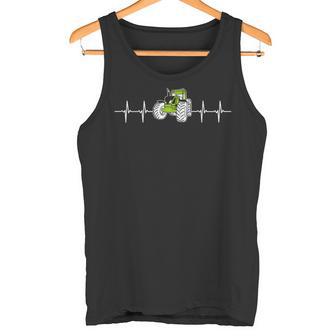 Herzschlag Traktor Bauer Ekg Puls Trecker Landwirt Geschenk Tank Top - Geschenkecke