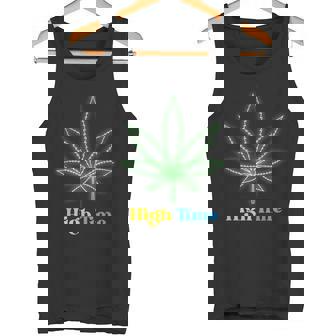 High Time Happy 420 Day Cannabis Weed Marijuana Leaf THC Tank Top - Monsterry