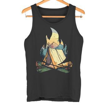 Hiking Mountain Camping Lovers Campfire Tank Top - Geschenkecke