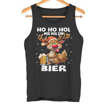 Ho Ho Hol Mir Mal Ein Bier Reindeer Saying Christmas Tank Top - Geschenkecke