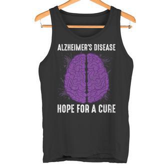 Hope For A Cure Alzheimer's Awareness Purple Happy Graphic Premium Tank Top - Monsterry