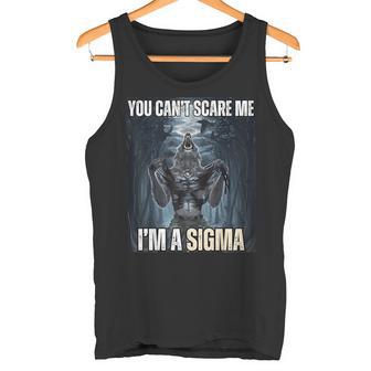 Ich Bin The Sigma Du Kannst Mich Nicht Erschrecken Wolf Meme Alpha Tank Top - Geschenkecke