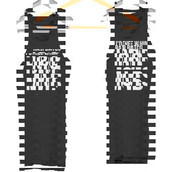 I'd Rather Be Watching Horror Movies Premium Tank Top - Monsterry