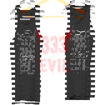 I'm Only Half Evil 333 Devil Halloween Tank Top - Monsterry