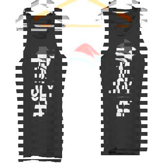 I'm Jolly Af Pajama Christmas Adult Naughty Sweater Tank Top - Monsterry