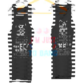 I'm Just Here To Bang 4th July Cat Firecracker Tank Top Tank Top - Monsterry