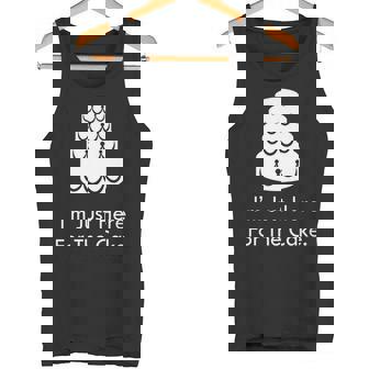 I'm Just Here For The Cake Wedding Cake Meme CAKE Premium Tank Top - Monsterry