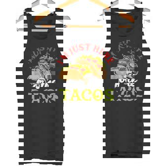 I'm Just Here For The Tacos Shell Mexican Food Enchilada Pun Tank Top - Monsterry