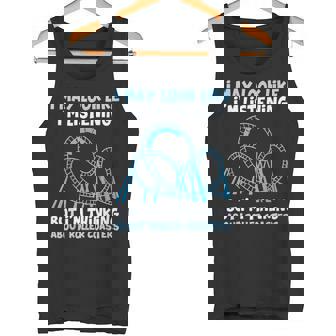 I'm Listening But Thinking About Roller Coaster Rides Tank Top - Monsterry