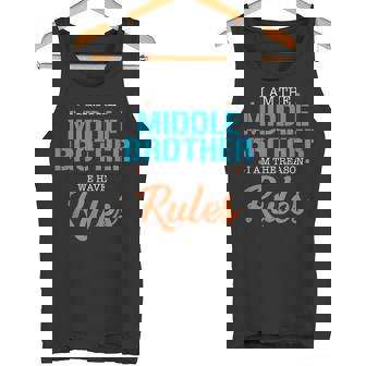 I’m The Middle Brother Reason Rules Siblings Matching Tank Top - Monsterry