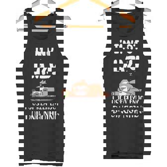 I'm Not Lazy I Just Really Enjoy Doing Nothing Coffee Sloth Tank Top - Monsterry