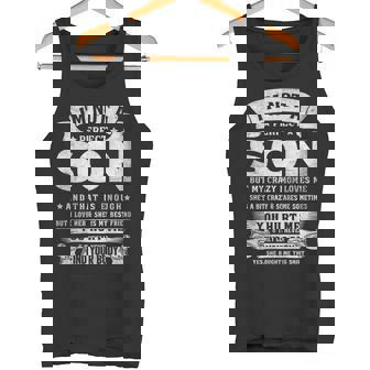 I'm Not A Perfect Son But My Crazy Mom Loves Me On Back Tank Top - Monsterry