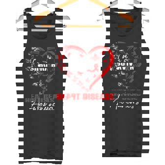 I'm A Survivor Heart Disease Awareness Red Butterfly Heart Tank Top - Monsterry
