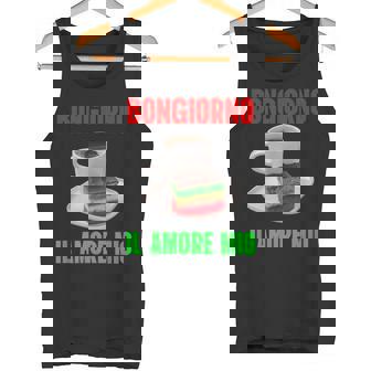 Italian 7 Layer Rainbow Cookies Espresso Latte Good Morning Tank Top - Monsterry