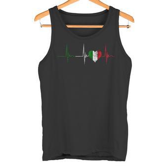 With Italian Heart Beat Ecg Pulse Italiano Italia Tank Top - Geschenkecke