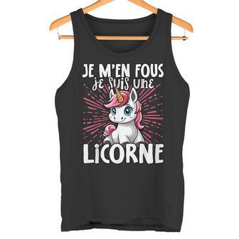 Je M’En Fous Je Suis Une Licorne Licorne Douce Débardeur e - Cadeauxyz