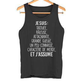 Je Suis Tatouée Râleuse Attachiante Grande Gueule Débardeur e - Cadeauxyz