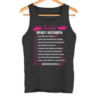 Jga Aufgaben Mutprobe Braut Junggesellinnenabschied Tank Top - Geschenkecke