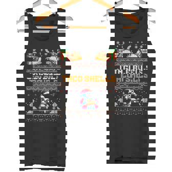 Jingle Bells Taco Shells Vintage Ugly Sweeter Pixel Xmas Tank Top - Monsterry