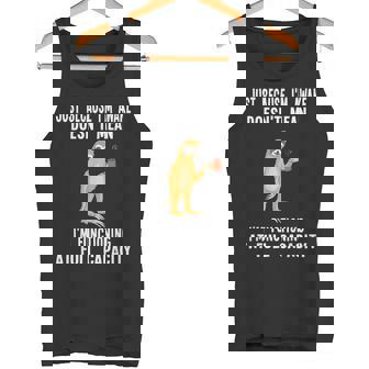 Just Because I'm Awake Doesn't Mean Sloth Lazy Tank Top - Monsterry