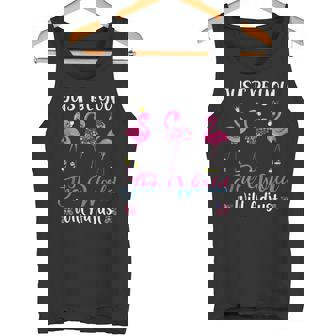 Just Be You The World Will Adjust Flamingos Tank Top Tank Top - Monsterry