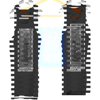 Justice Tarot Card Grim Reaper Halloween Gothic Witch Horror Tank Top Tank Top - Monsterry