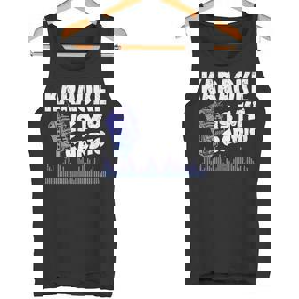 Karaoke Legend Music My Cardio Vintage Microphone Tank Top - Monsterry