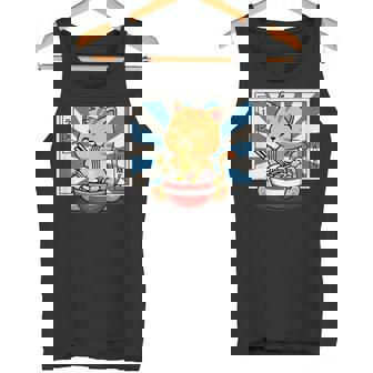 Kawaii Ramen Orange Tabby Cat Lover Tank Top - Monsterry